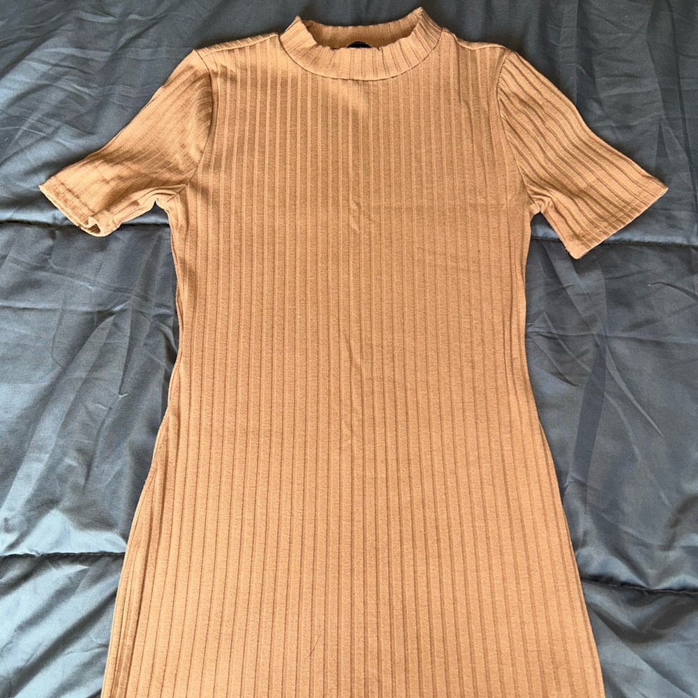 Forever 21 Orange Sheath Dress with Mock Neck